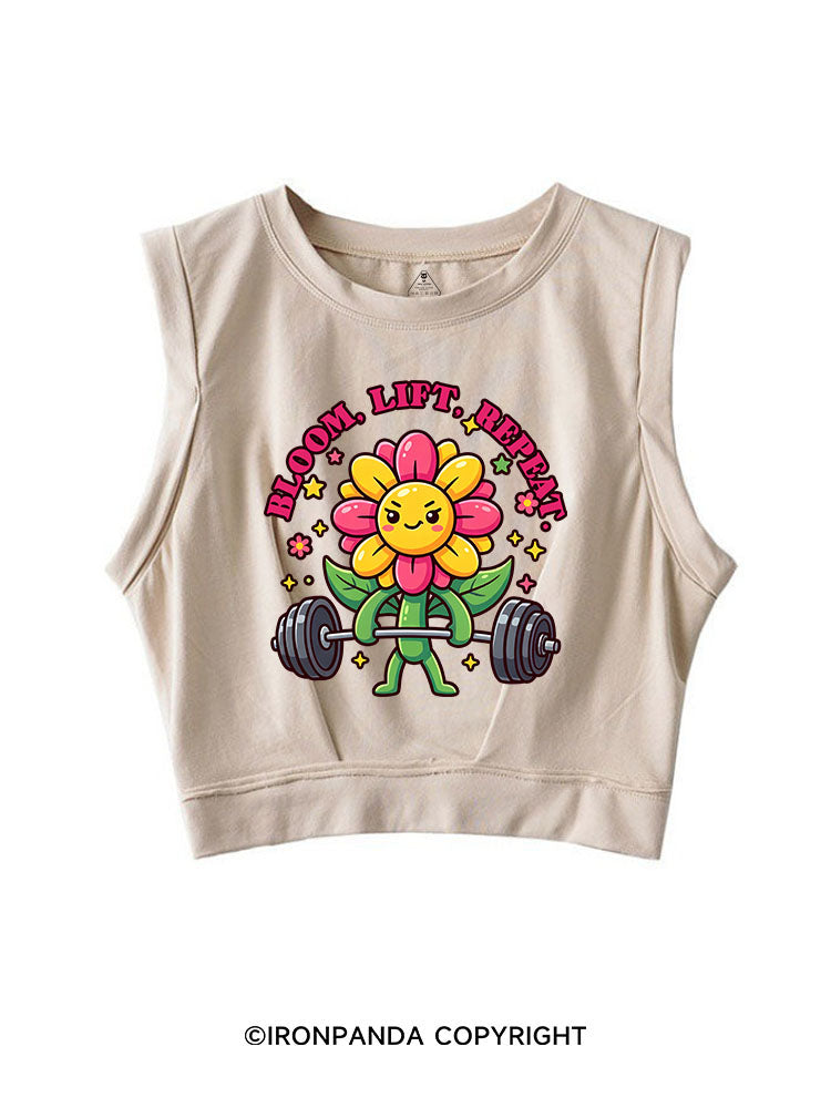 Bloom, Lift, Repeat SLEEVELESS CROP TOPS