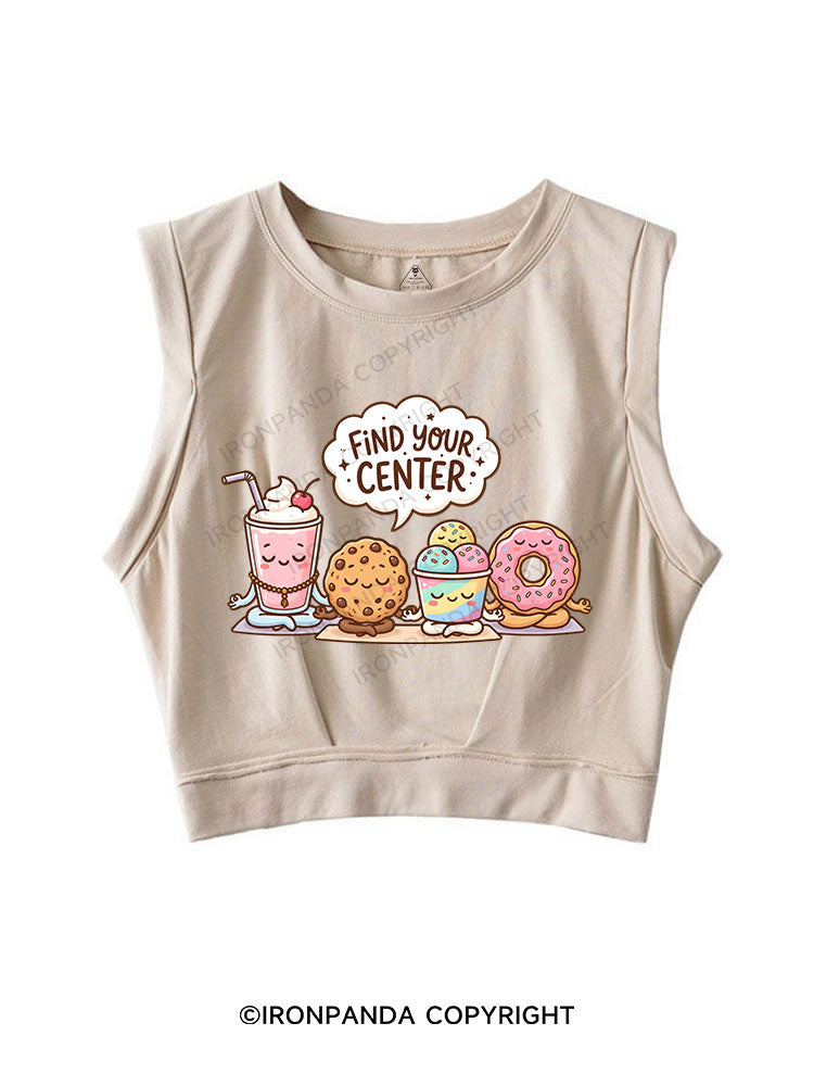 Find Your Center SLEEVELESS CROP TOPS
