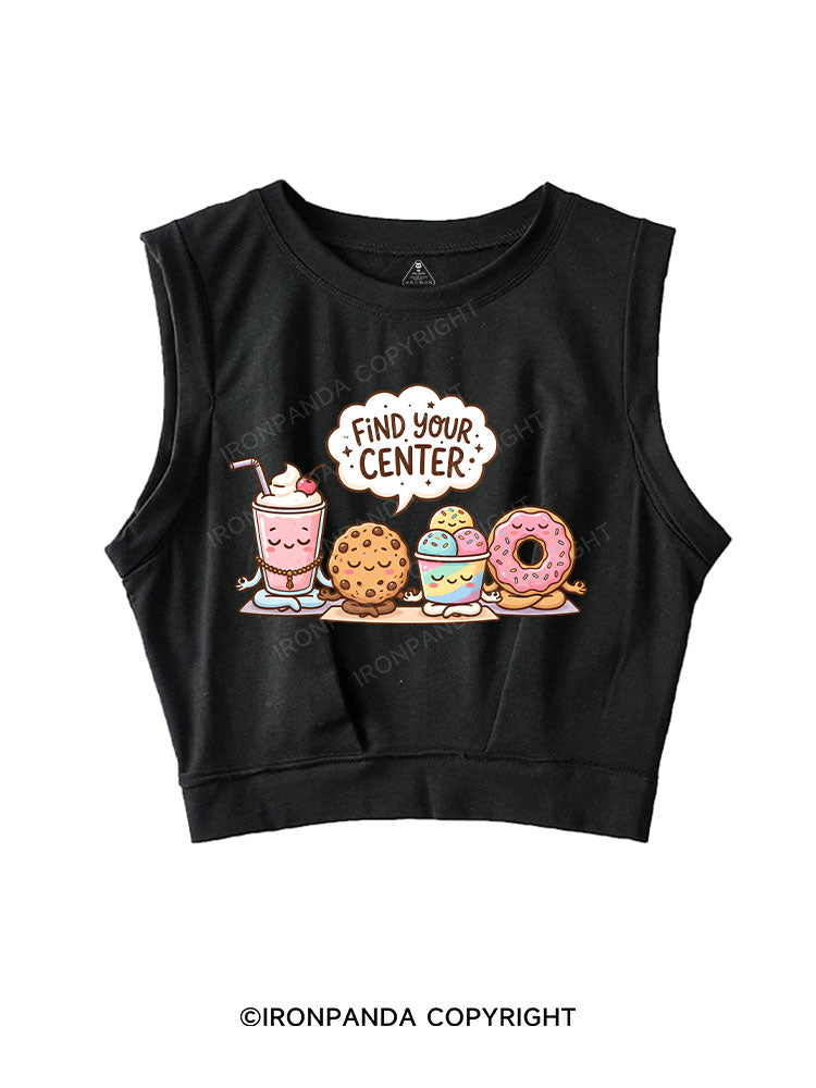 Find Your Center SLEEVELESS CROP TOPS