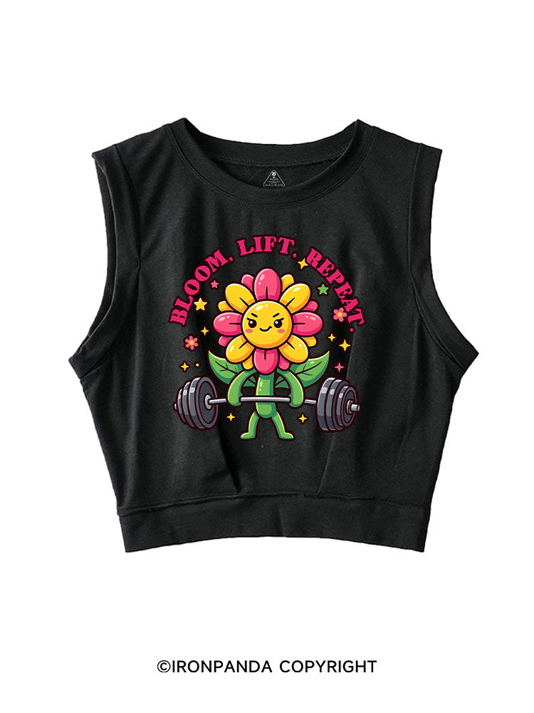Bloom, Lift, Repeat SLEEVELESS CROP TOPS