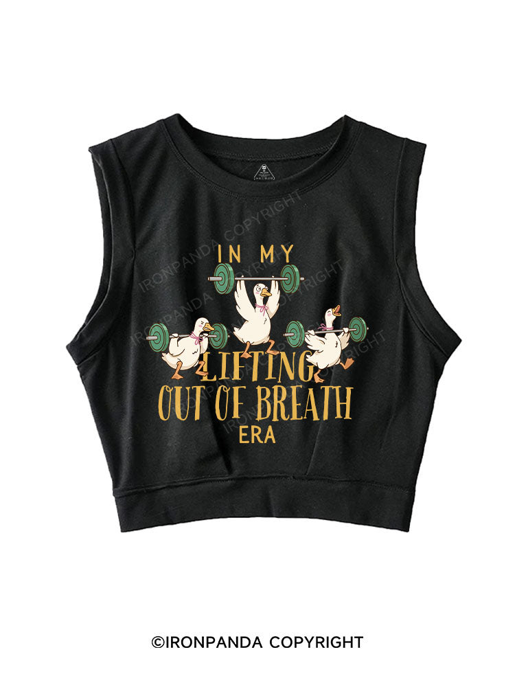 IN MY LIFTING OUT OF BREATH ERA SLEEVELESS CROP TOPS