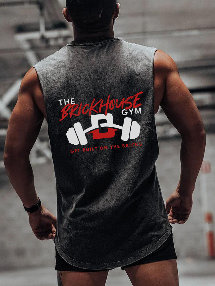 THE BRICKHOUSE GYM SCOOP BOTTOM COTTON TANK