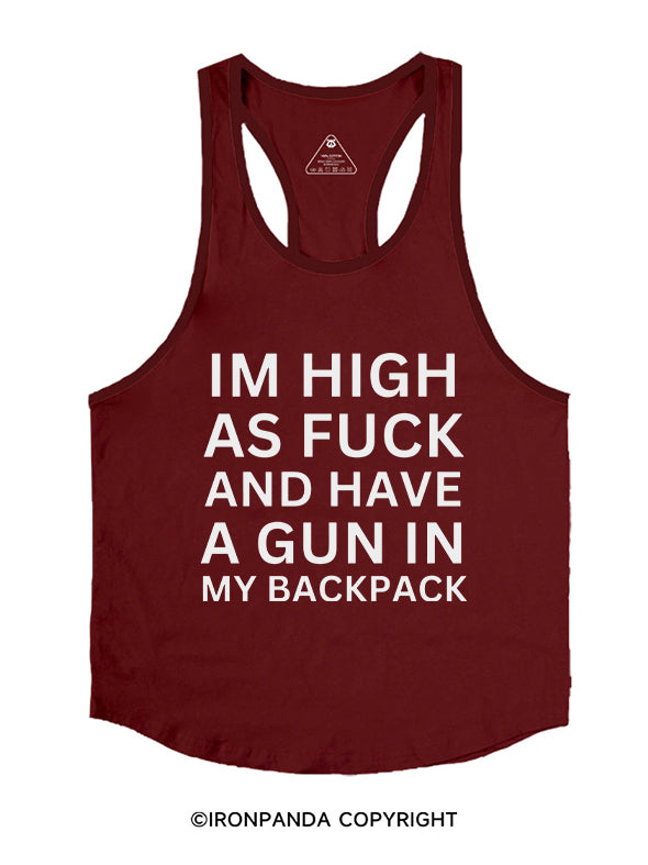 Im High as fck and have a gun in my backpack Stringer Gym Vest