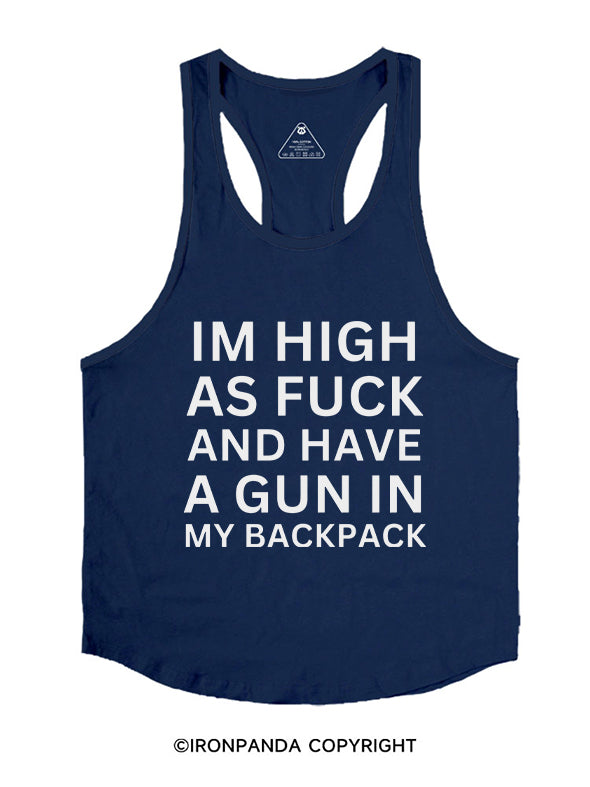 Im High as fck and have a gun in my backpack Stringer Gym Vest