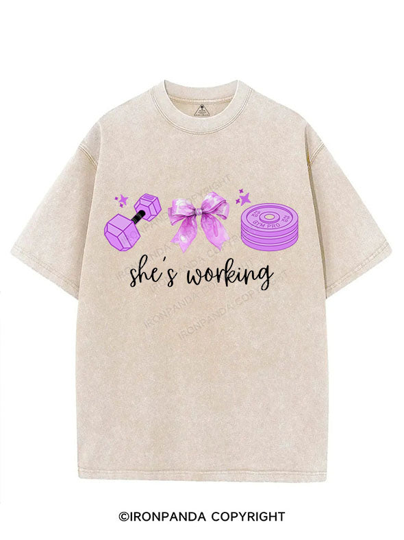she's working VINTAGE GYM SHIRT