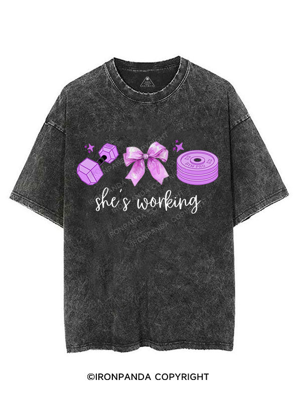 she's working VINTAGE GYM SHIRT