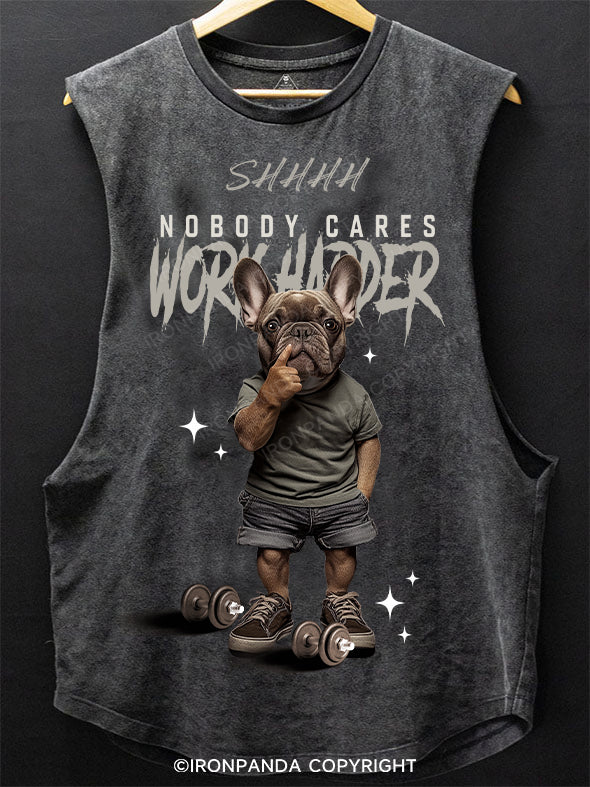shhh nobody cares SCOOP BOTTOM COTTON TANK