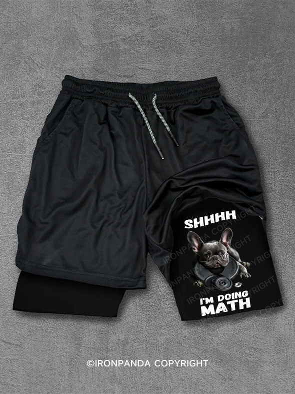 shhhh i'm doing math bulldog Performance Training Shorts