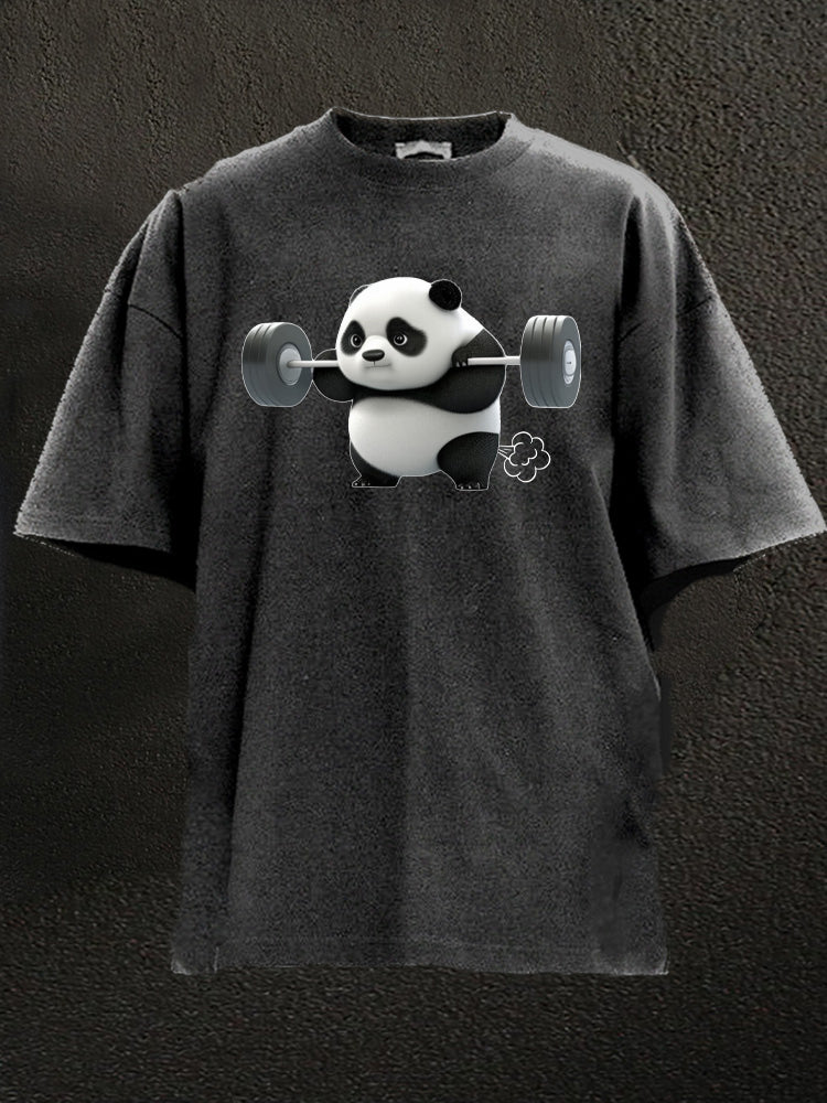Gym Panda Power Fart Washed Gym Shirt