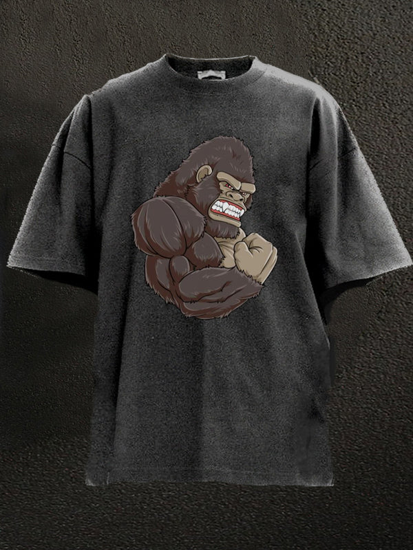 bobybuilder gorilla Washed Gym Shirt