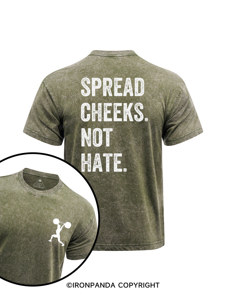 spread cheeks not hate printed Washed Gym Shirt
