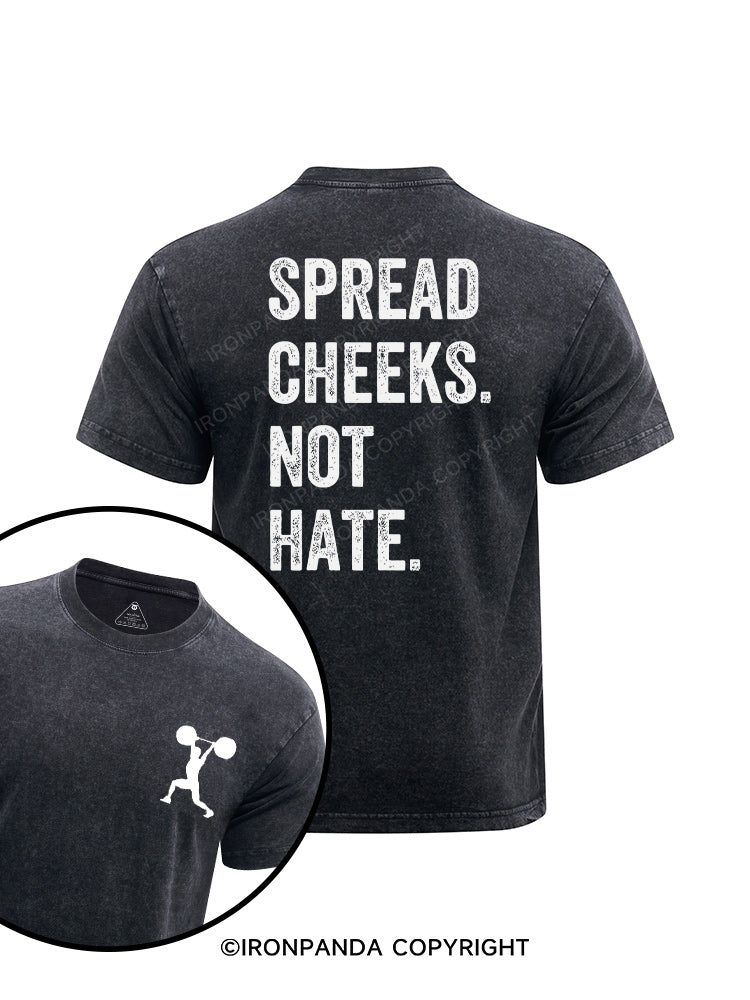 spread cheeks not hate printed Washed Gym Shirt
