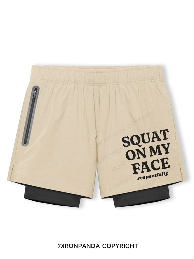 squat on my face respectfully Breathable Training Shorts