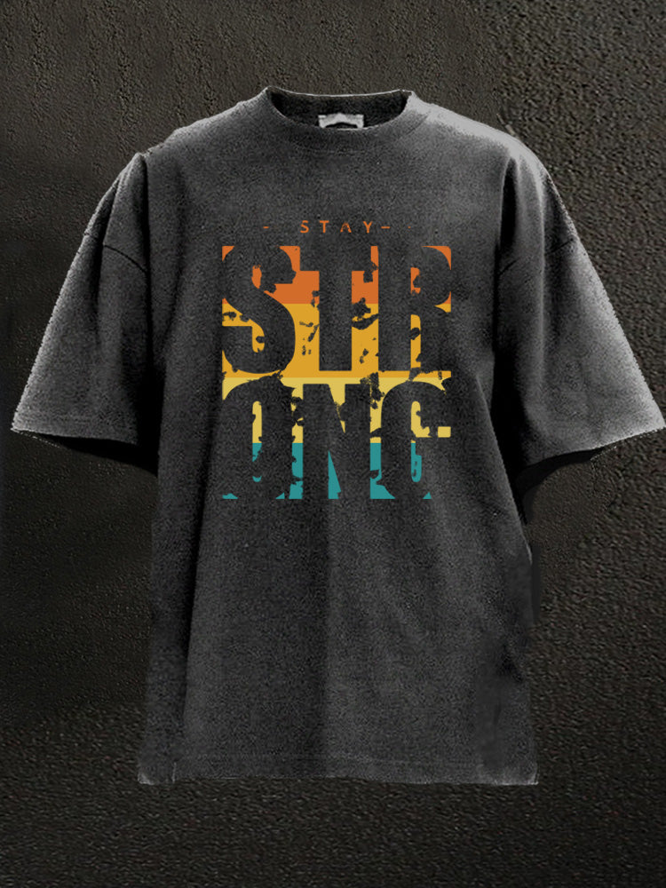 str ong Washed Gym Shirt