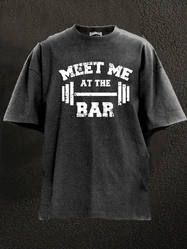Meet Me At The Bar Washed Gym Shirt