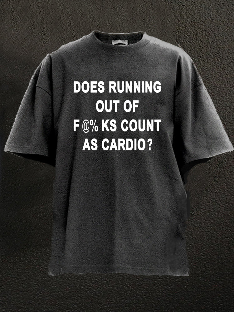 Does Running Out of Count as Cardio Washed Gym Shirt