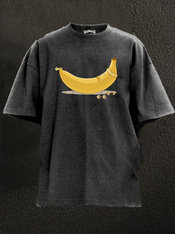 crunch banana Washed Gym Shirt