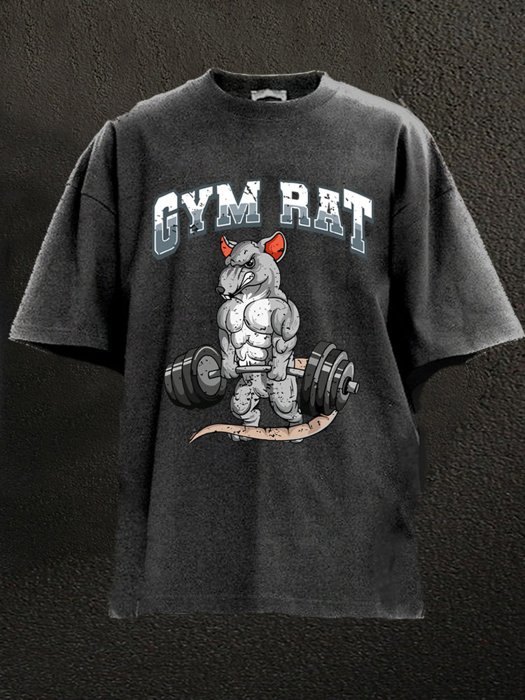 gym rat Washed Gym Shirt