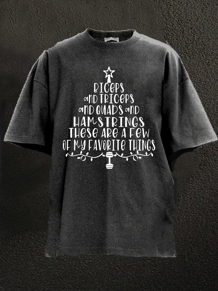 my favorite things christmas tree Washed Gym Shirt