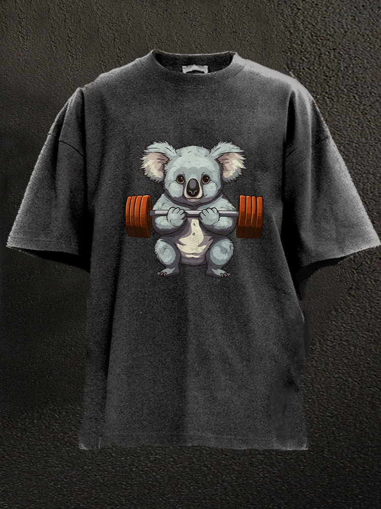 weightlifting koala Washed Gym Shirt