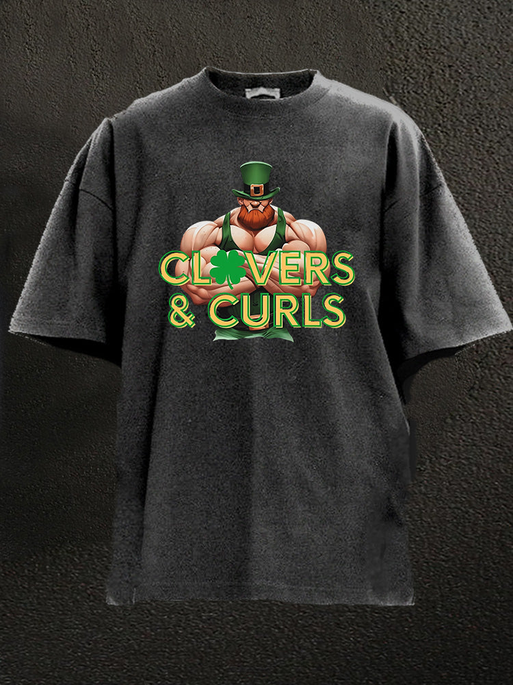 clovers and curls Washed Gym Shirt