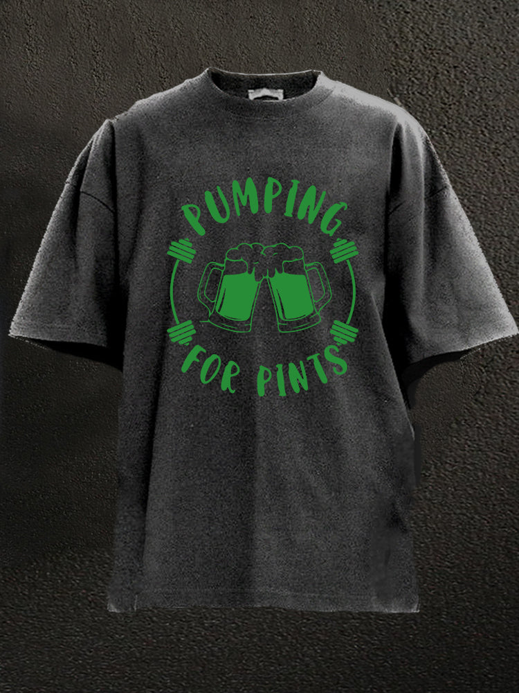 pumping for pints Washed Gym Shirt