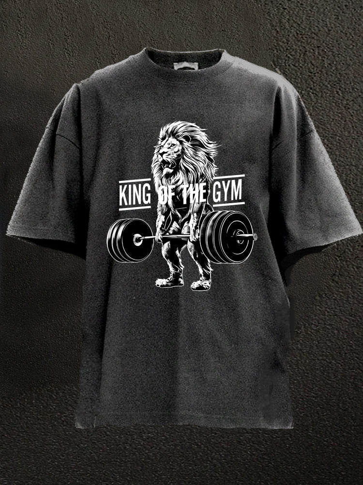 King of the Gym Lion Washed Gym Shirt