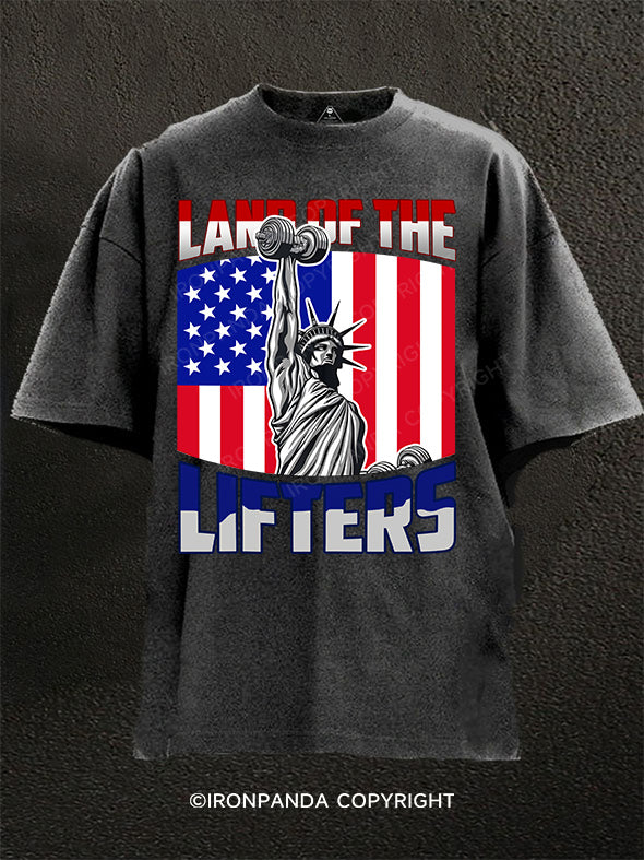 Land Of The Lifters Washed Gym Shirt