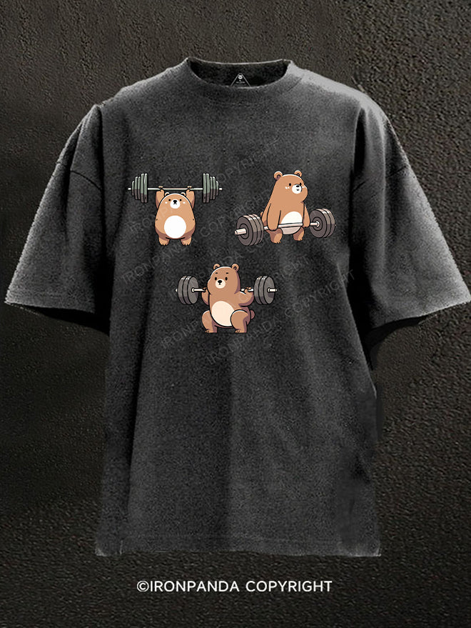 Lifting Essentials Bear Washed Gym Shirt