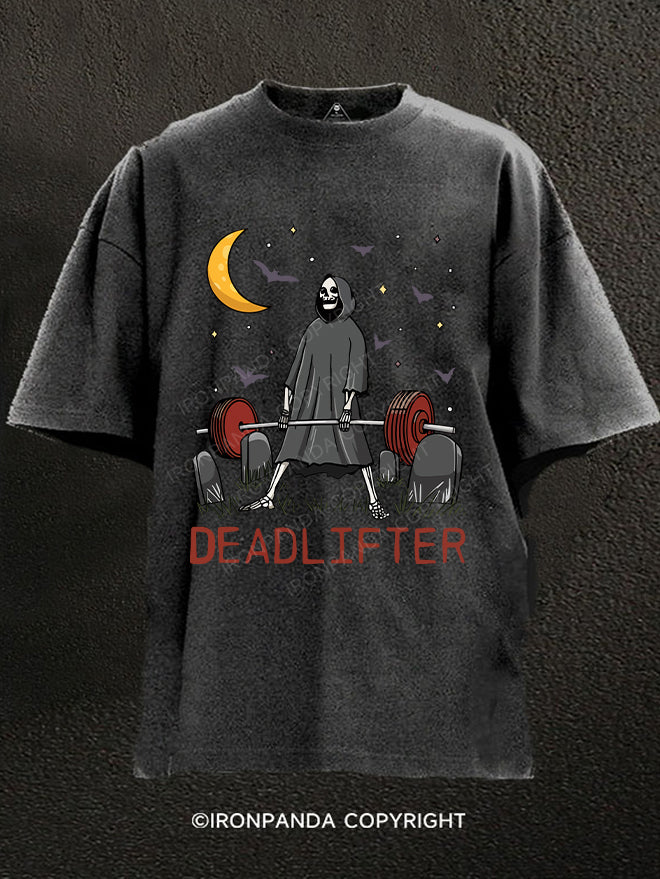 Deadlifter Skeleton Washed Gym Shirt