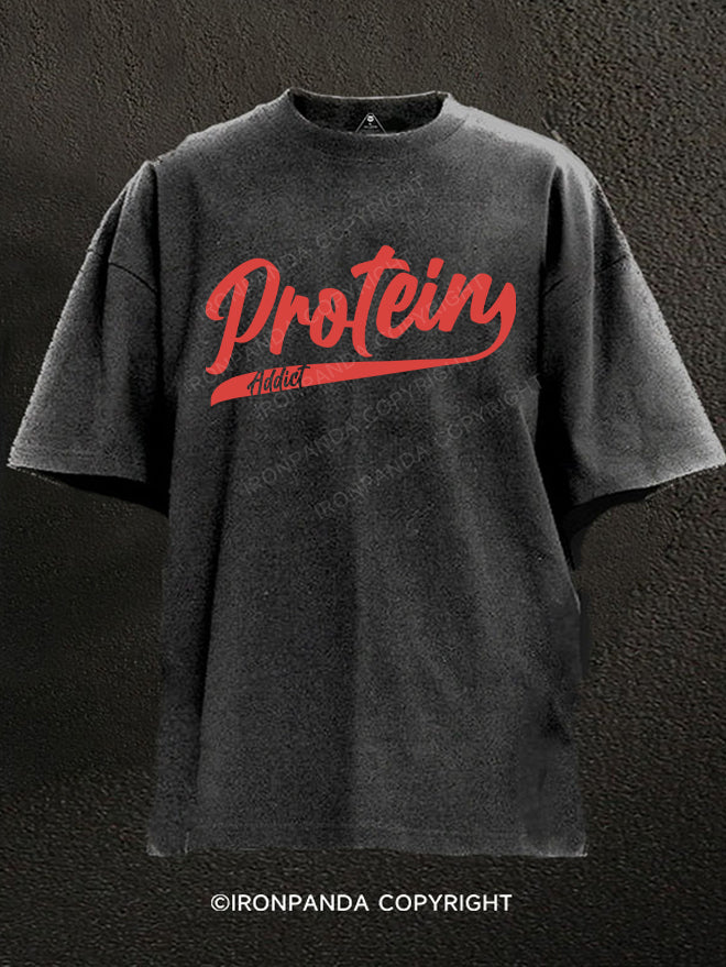 Protein Addict Washed Gym Shirt
