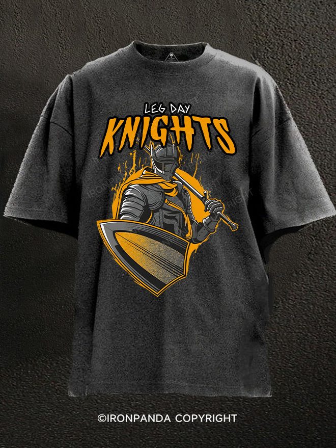 Leg Day Knights Washed Gym Shirt