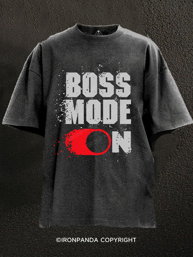 boss mode Washed Gym Shirt