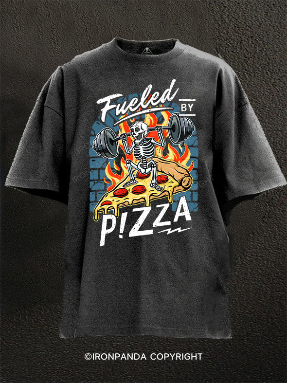 fueled by pizza Washed Gym Shirt