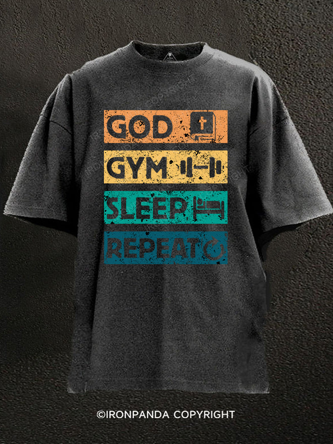 God Gym Sleep Washed Gym Shirt