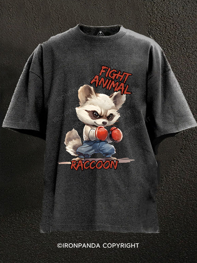 boxing raccoo Washed Gym Shirt