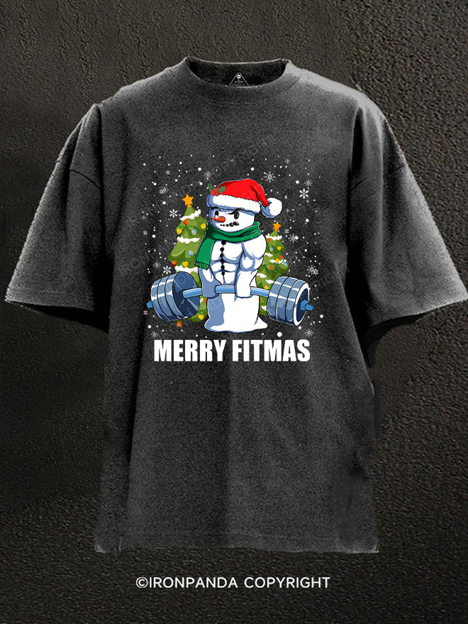 Merry Fitmass Washed Gym Shirt
