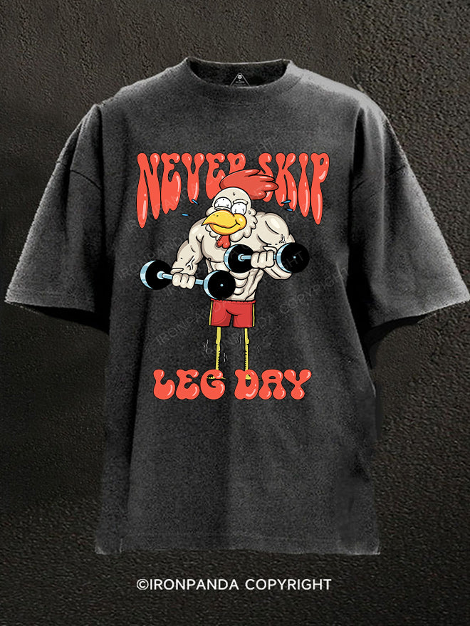 Leg Day Washed Gym Shirt