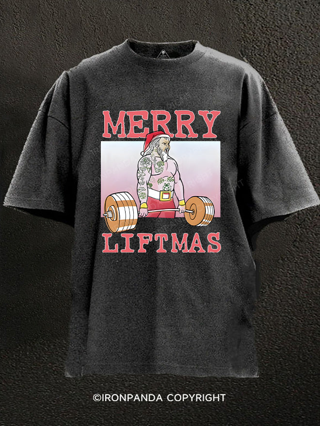 Merry Christmas Washed Gym Shirt