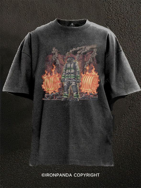 Firefighter Washed Gym Shirt