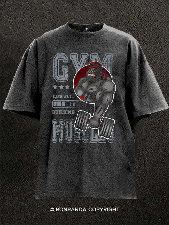 Gorilla Muscles Washed Gym Shirt