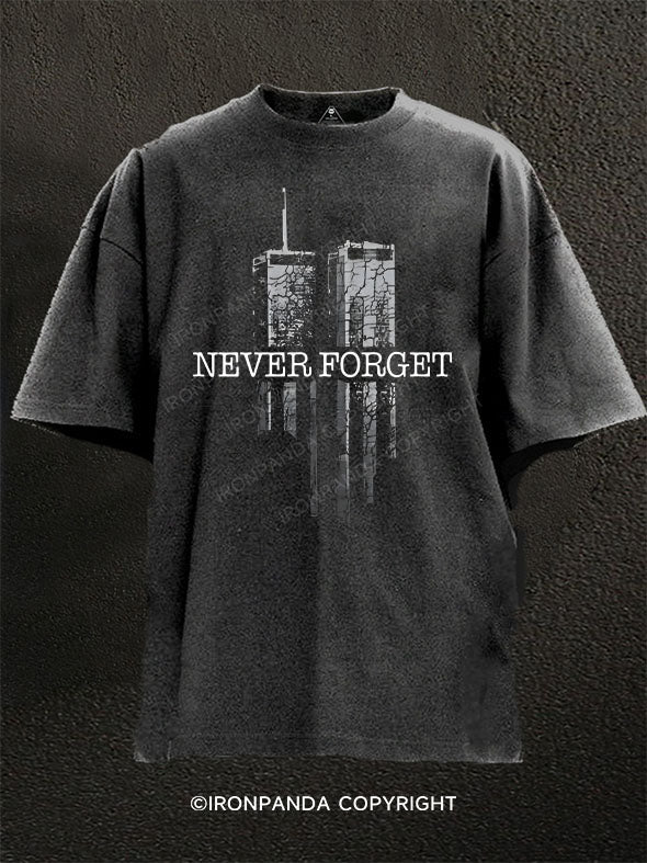 Never Forget Flag Washed Gym Shirt