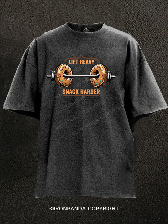 Lift Heavy, Snack Harder Washed Gym Shirt
