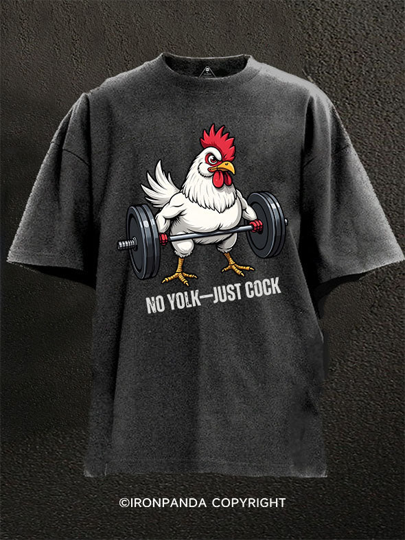 Chicken Lifting Weights Washed Gym Shirt