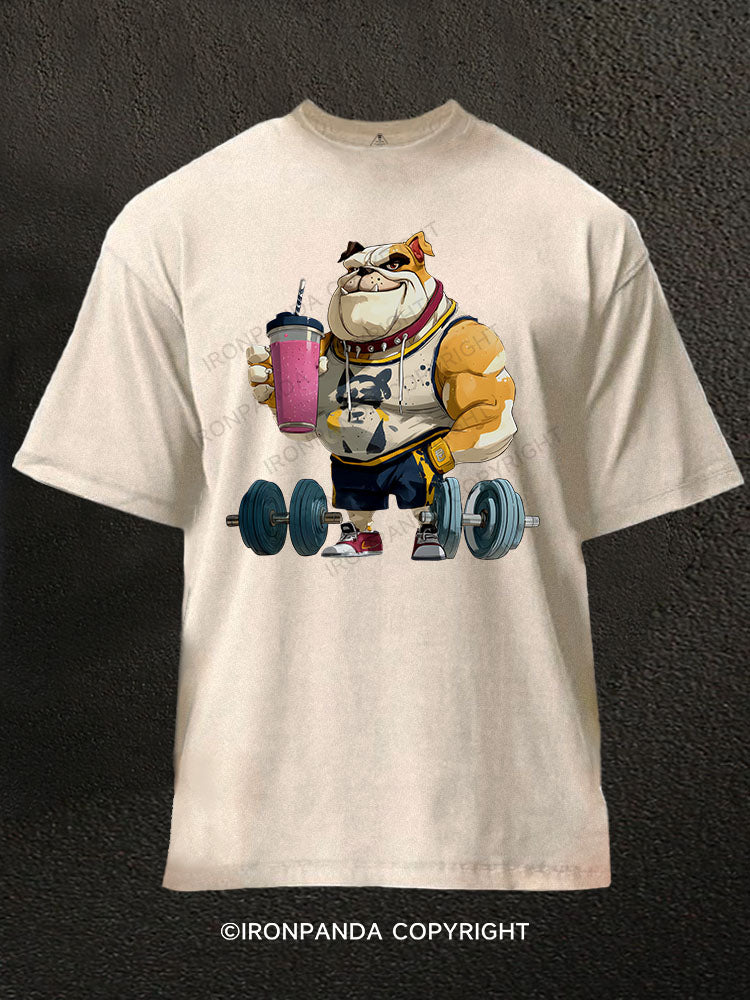 Gym Bulldog Washed Gym Shirt