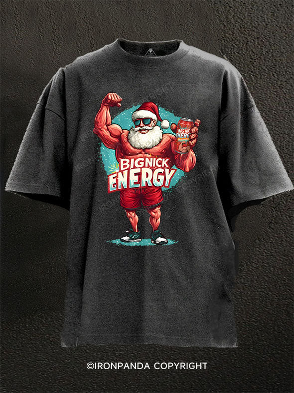 BIG Saint Nick ENERGY Washed Gym Shirt