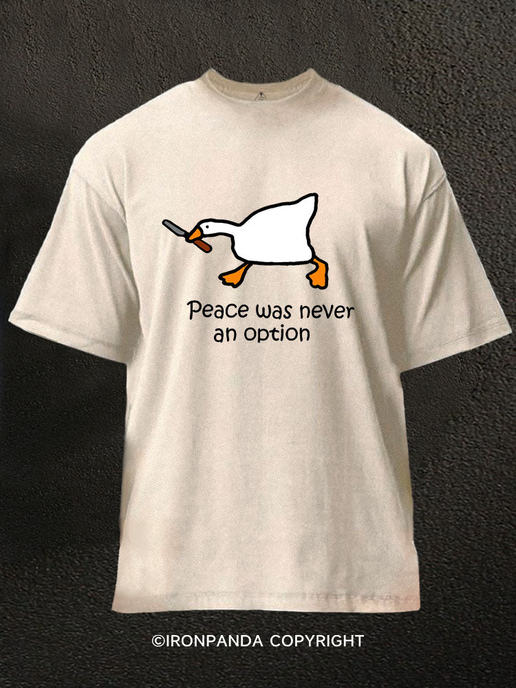 peace was never an option Washed Gym Shirt