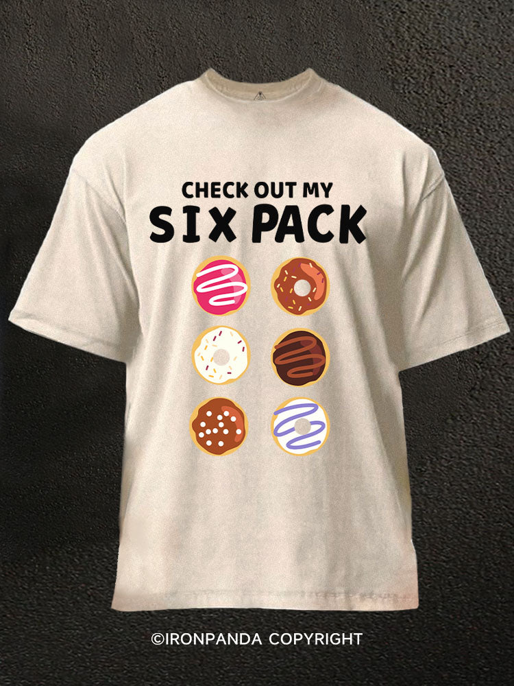 Check Out  My Six Pack Washed Gym Shirt