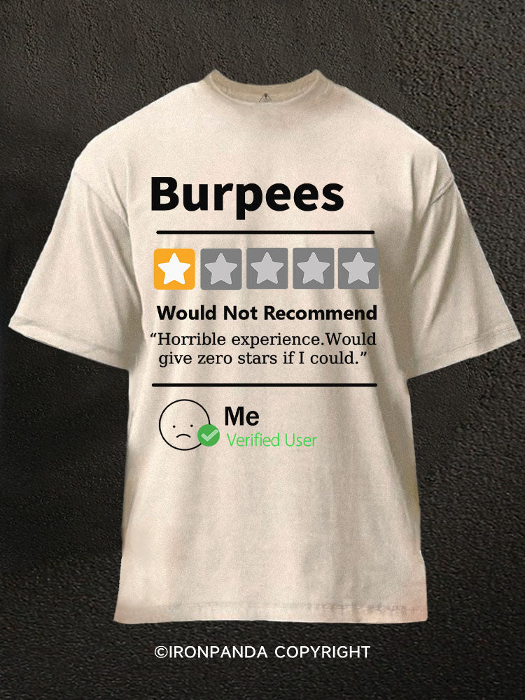 BURPEES REVIEWED Washed Gym Shirt
