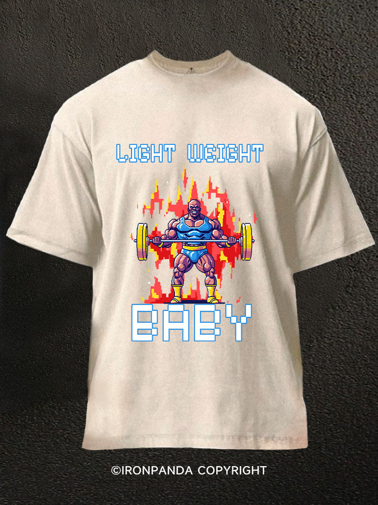 Light Weight baby WASHED GYM SHIRT